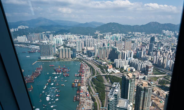 Sky 100 - a fantastic platform to see Hong Kong from the air